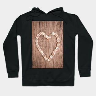 Valentine heart buttons textiles Hoodie